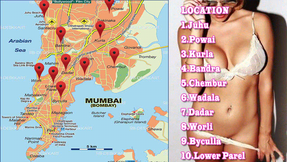 Mumbai Escorts service map